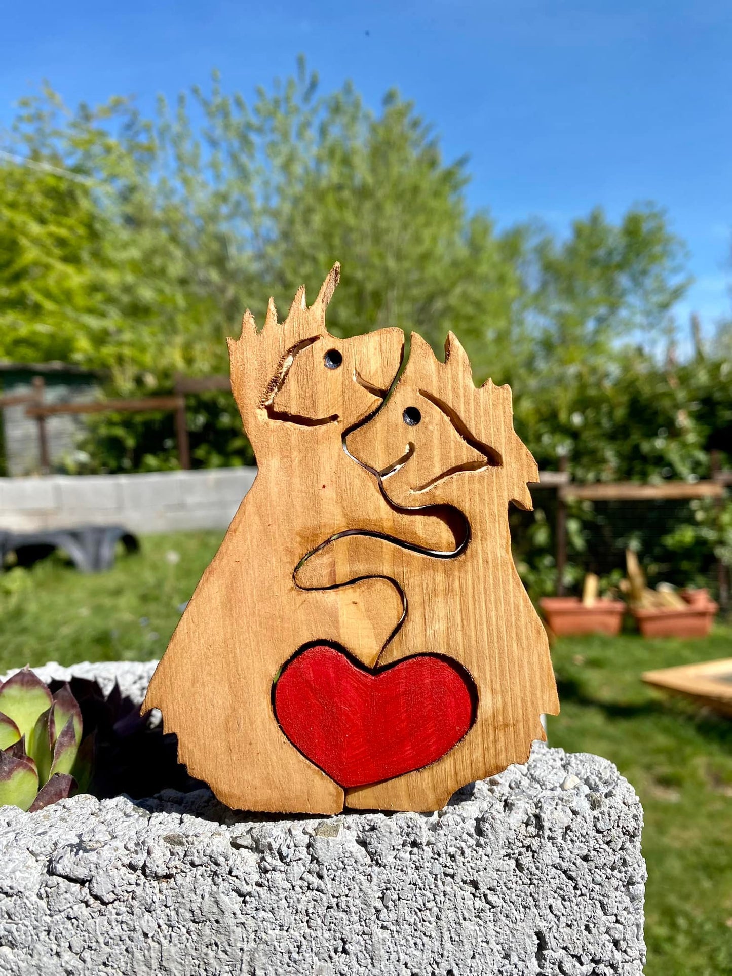 Loving couple porcupines puzzle