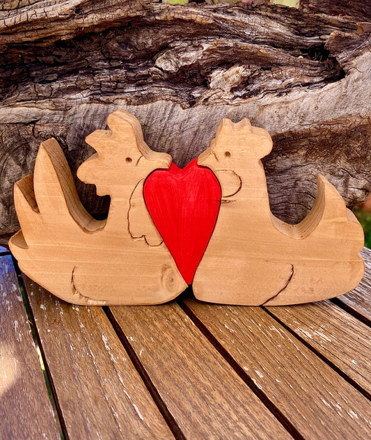Loving couple chickens puzzle