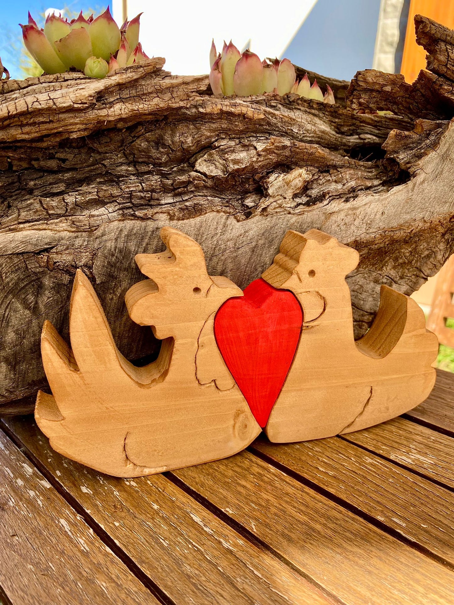 Loving couple chickens puzzle