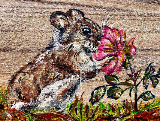Dipinto topolino di campagna